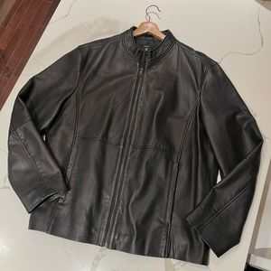 Alfani XL Black Genuine Leather Men’s Jacket